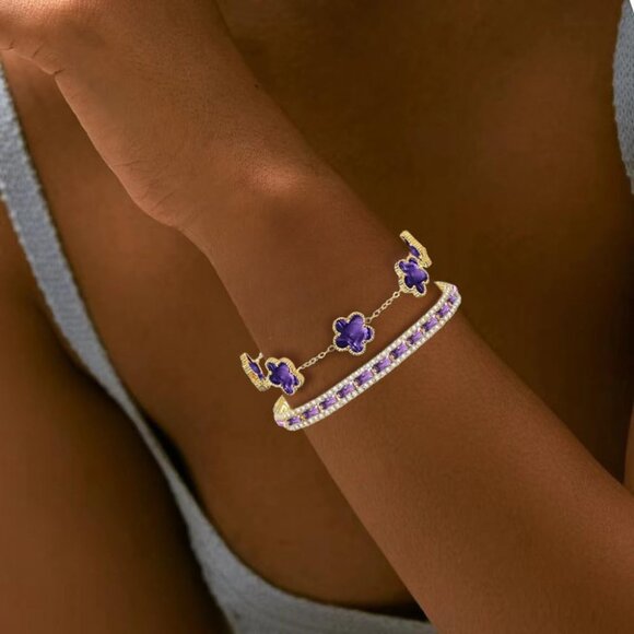 Beautiful Stackable Bracelets for Women - 18K Gold Plating & Durable Style - Picture 3 of 5